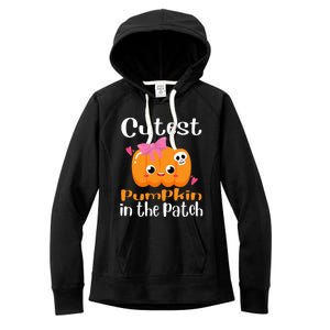 Cutest Pumpkin In The Patch Funny Halloween Women's Fleece Hoodie