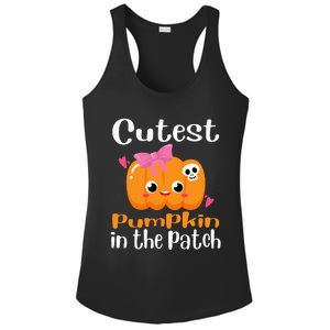 Cutest Pumpkin In The Patch Funny Halloween Ladies PosiCharge Competitor Racerback Tank