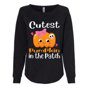 Cutest Pumpkin In The Patch Funny Halloween Womens California Wash Sweatshirt