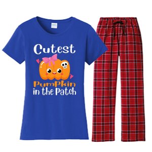 Cutest Pumpkin In The Patch Funny Halloween Women's Flannel Pajama Set