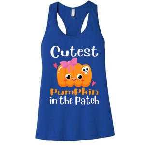 Cutest Pumpkin In The Patch Funny Halloween Women's Racerback Tank