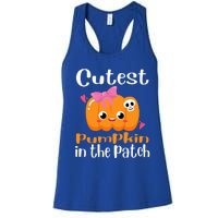 Cutest Pumpkin In The Patch Funny Halloween Women's Racerback Tank