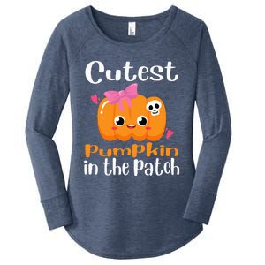 Cutest Pumpkin In The Patch Funny Halloween Women's Perfect Tri Tunic Long Sleeve Shirt