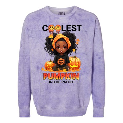 Coolest Pumpkin In The Patch Halloween Ns Gift Colorblast Crewneck Sweatshirt