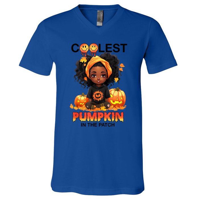 Coolest Pumpkin In The Patch Halloween Ns Gift V-Neck T-Shirt