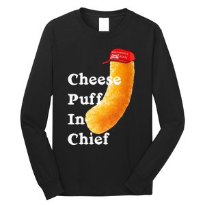 Cheese Puff In Chief Orange Trump Long Sleeve Shirt