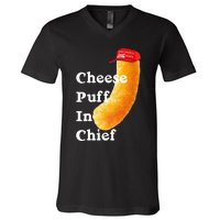 Cheese Puff In Chief Orange Trump V-Neck T-Shirt