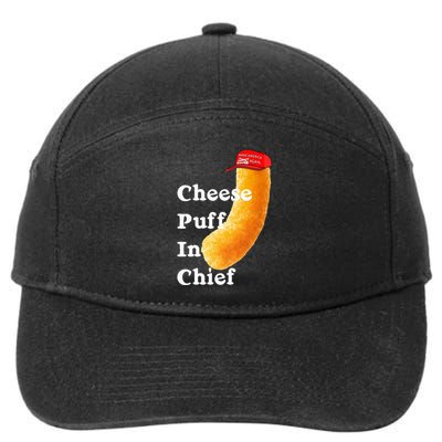 Cheese Puff In Chief Orange Trump 7-Panel Snapback Hat