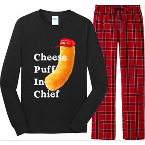 Cheese Puff In Chief Orange Trump Long Sleeve Pajama Set