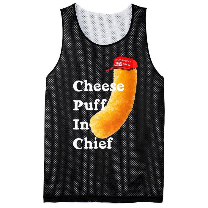 Cheese Puff In Chief Orange Trump Mesh Reversible Basketball Jersey Tank