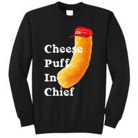 Cheese Puff In Chief Orange Trump Tall Sweatshirt