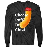 Cheese Puff In Chief Orange Trump Tie-Dye Long Sleeve Shirt