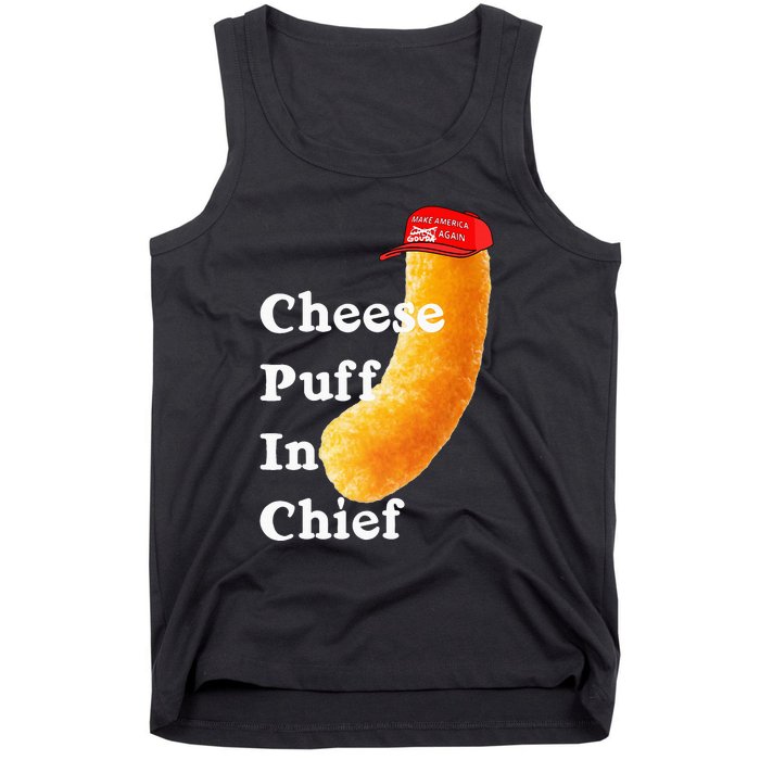 Cheese Puff In Chief Orange Trump Tank Top