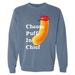 Cheese Puff In Chief Orange Trump Garment-Dyed Sweatshirt