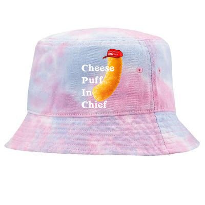 Cheese Puff In Chief Orange Trump Tie-Dyed Bucket Hat