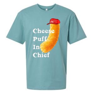 Cheese Puff In Chief Orange Trump Sueded Cloud Jersey T-Shirt