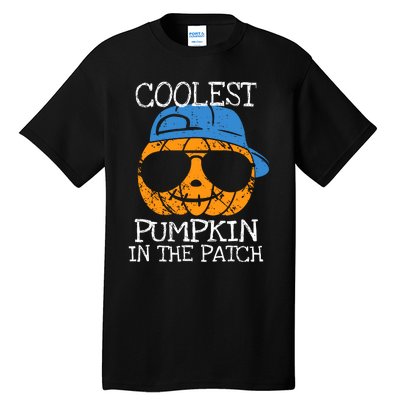 Coolest Pumpkin In The Patch Halloween Boy Girl Teens Tall T-Shirt