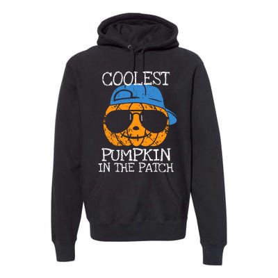 Coolest Pumpkin In The Patch Halloween Boy Girl Teens Premium Hoodie