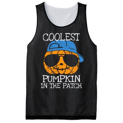 Coolest Pumpkin In The Patch Halloween Boy Girl Teens Mesh Reversible Basketball Jersey Tank