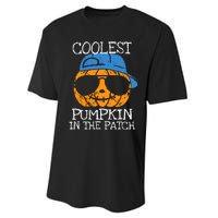 Coolest Pumpkin In The Patch Halloween Boy Girl Teens Performance Sprint T-Shirt