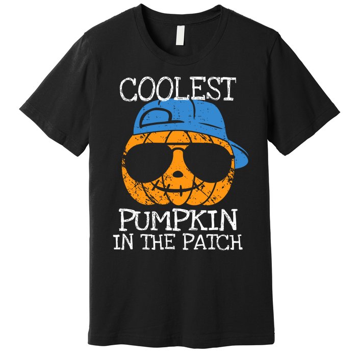 Coolest Pumpkin In The Patch Halloween Boy Girl Teens Premium T-Shirt