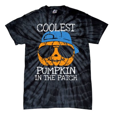 Coolest Pumpkin In The Patch Halloween Boy Girl Teens Tie-Dye T-Shirt