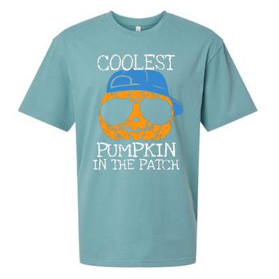 Coolest Pumpkin In The Patch Halloween Boy Girl Teens Sueded Cloud Jersey T-Shirt