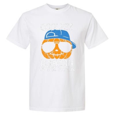 Coolest Pumpkin In The Patch Halloween Boy Girl Teens Garment-Dyed Heavyweight T-Shirt