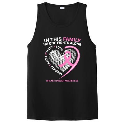 Cute Pink In This Family No One Fights Alone Breast Cancer Awareness For Women PosiCharge Competitor Tank