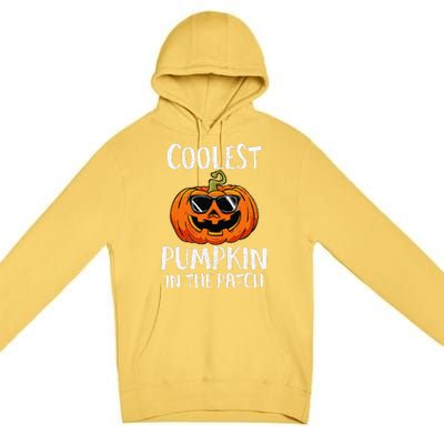 Coolest Pumpkin In The Patch Funny Halloween Gift Premium Pullover Hoodie