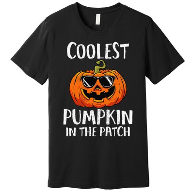 Coolest Pumpkin In The Patch Funny Halloween Gift Premium T-Shirt