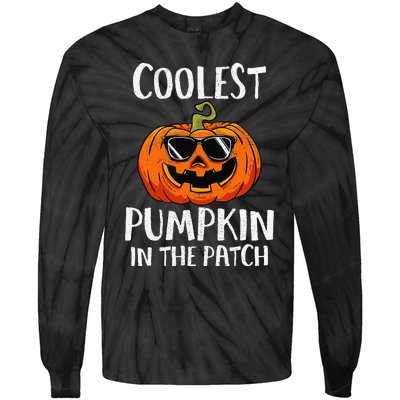 Coolest Pumpkin In The Patch Funny Halloween Gift Tie-Dye Long Sleeve Shirt