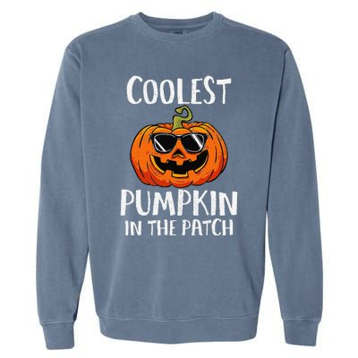 Coolest Pumpkin In The Patch Funny Halloween Gift Garment-Dyed Sweatshirt