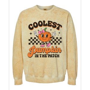 Coolest Pumpkin In The Patch Halloween Colorblast Crewneck Sweatshirt