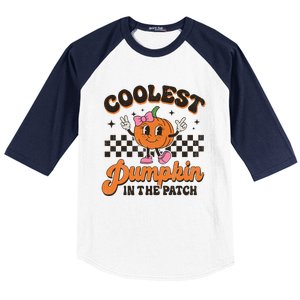 Coolest Pumpkin In The Patch Halloween Baseball Sleeve Shirt