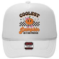 Coolest Pumpkin In The Patch Halloween High Crown Mesh Back Trucker Hat