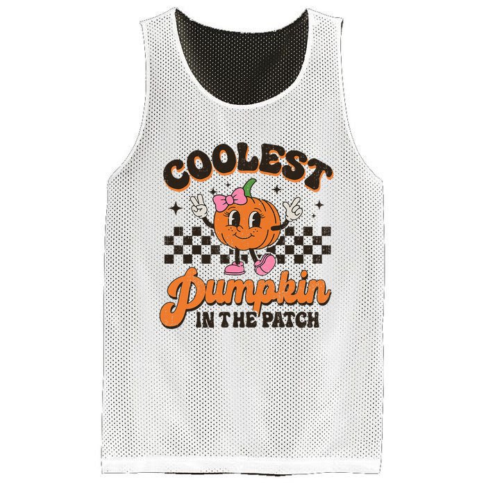 Coolest Pumpkin In The Patch Halloween Mesh Reversible Basketball Jersey Tank