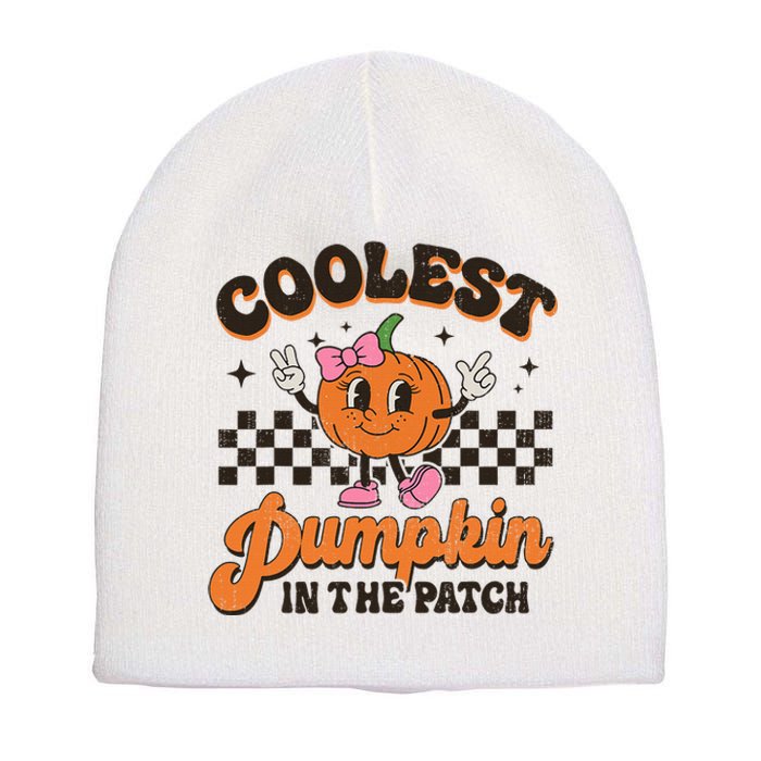 Coolest Pumpkin In The Patch Halloween Short Acrylic Beanie