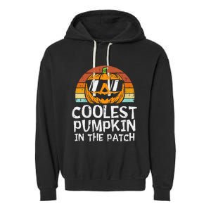 Coolest Pumpkin In The Patch Halloween Garment-Dyed Fleece Hoodie