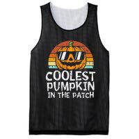 Coolest Pumpkin In The Patch Halloween Mesh Reversible Basketball Jersey Tank