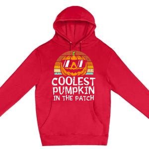 Coolest Pumpkin In The Patch Halloween Premium Pullover Hoodie