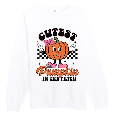 Cutest Pumpkin In The Patch Autumn Fall Season Premium Crewneck Sweatshirt