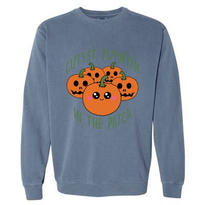 Cutest Pumpkin In The Patch Funny Gift Garment-Dyed Sweatshirt