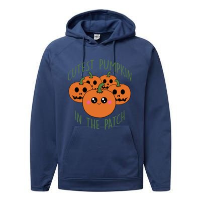 Cutest Pumpkin In The Patch Funny Gift Performance Fleece Hoodie