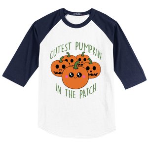 Cutest Pumpkin In The Patch Funny Gift Baseball Sleeve Shirt