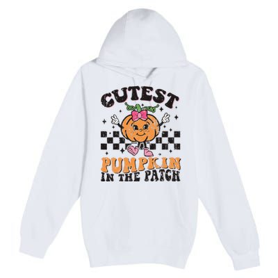 Cutest Pumpkin In The Patch Funny Halloween Thanksgiving Premium Pullover Hoodie