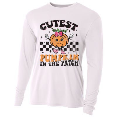 Cutest Pumpkin In The Patch Funny Halloween Thanksgiving Cooling Performance Long Sleeve Crew