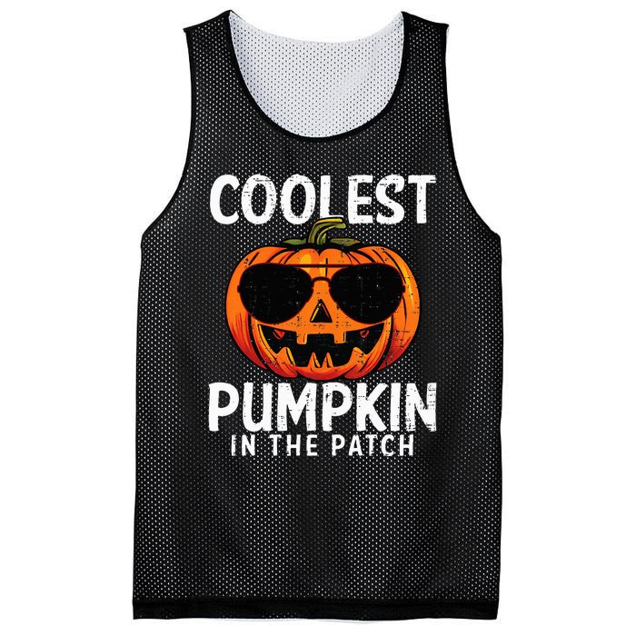 Coolest Pumpkin In The Patch Halloween Kids Mesh Reversible Basketball Jersey Tank