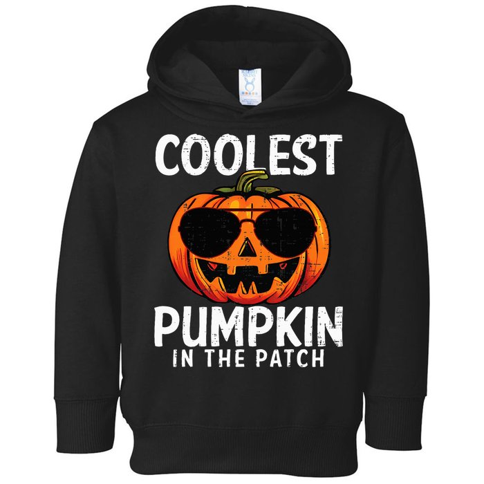 Coolest Pumpkin In The Patch Halloween Kids Toddler Hoodie