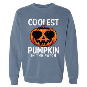 Coolest Pumpkin In The Patch Halloween Kids Garment-Dyed Sweatshirt